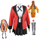 Аниме Kakegurui Jabami Yumeko полный комплект косплей костюмы включает парик носки Косметическая контактная обувь Yomoduki Runa косплей одежда