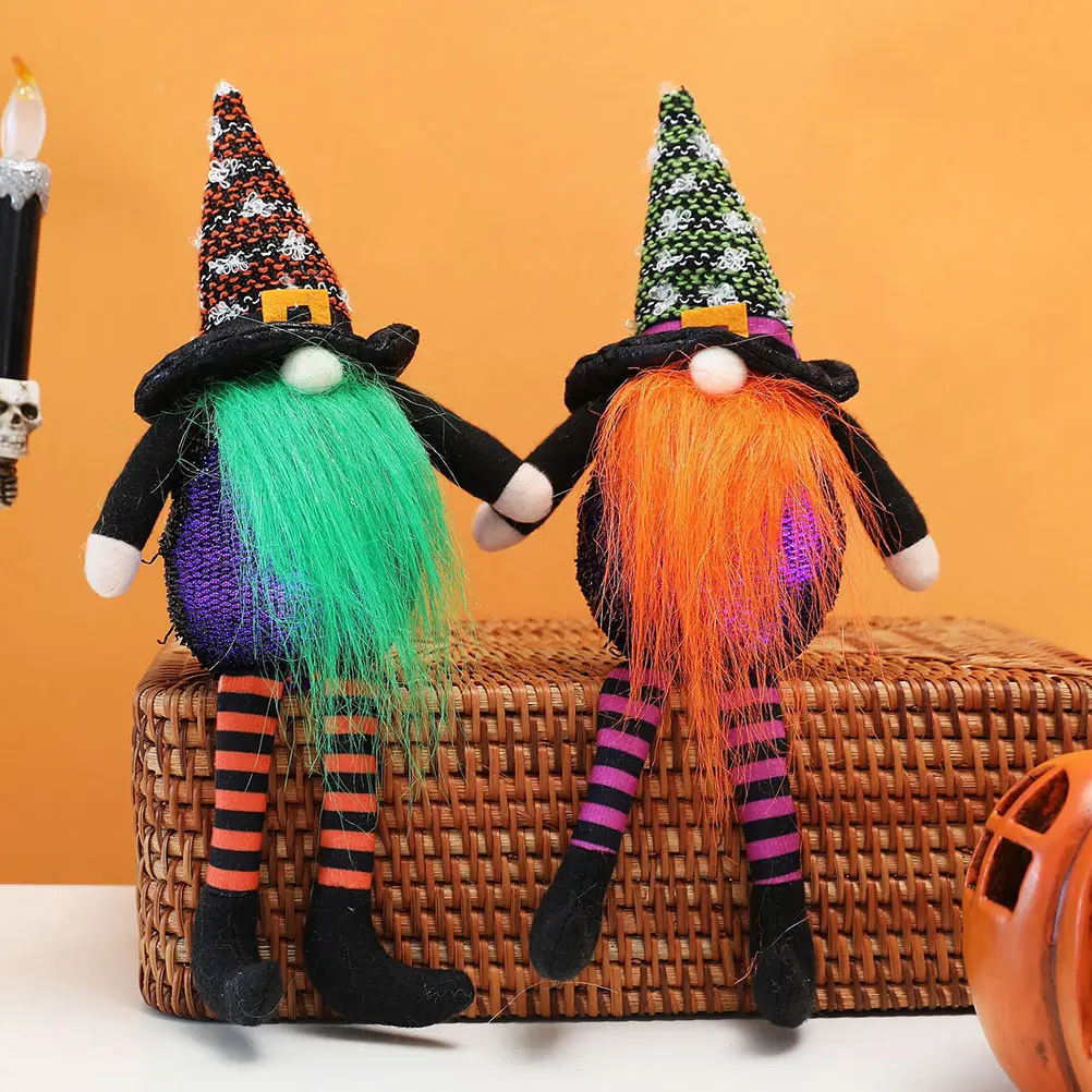 

Swedish Gnome Ornaments Halloween Lighted Long Leg Gnome Hanging Pendants