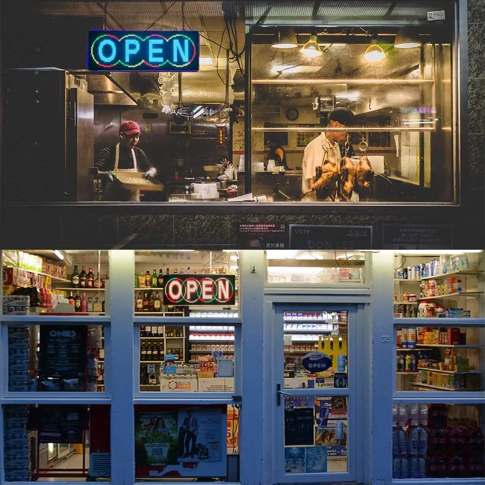 Вывеска для открытия с пультом дистанционного управления on/0ff 21x6 дюймов