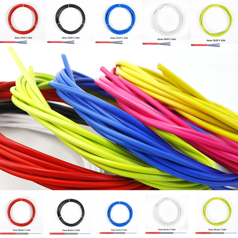 

1m Cable for Gear Lever Bicycles Brake Derailleur Cables Tube Change Cable 4mm5mm MTB Shift Line Tube Bicycle Brake Cable Tubes