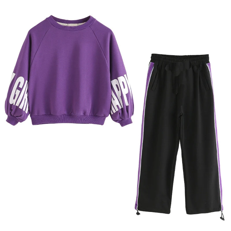 Футболка с рукавами-фонариками и свободные штаны для девочек 5 6 8 10 11 12 лет | Мать