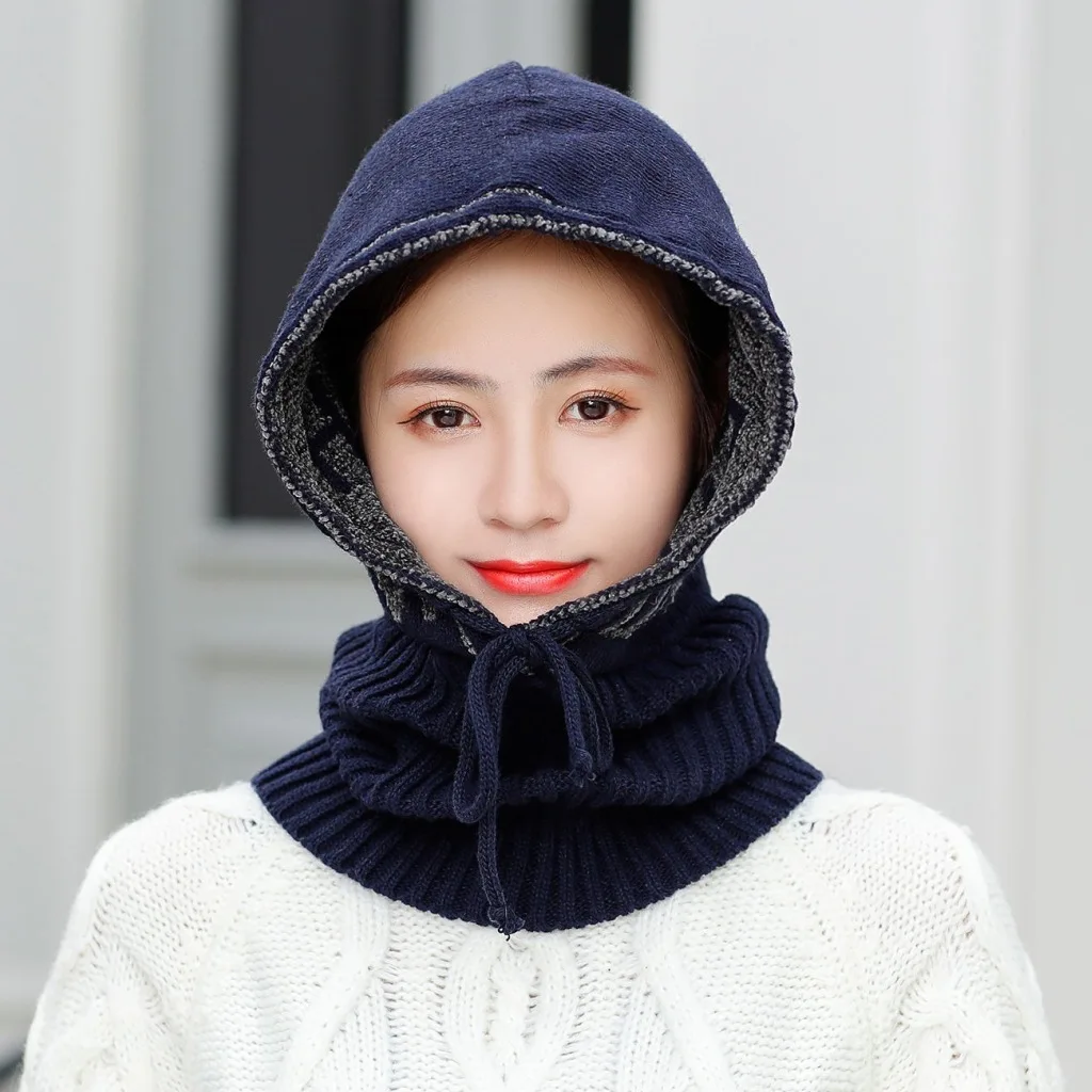 Зимняя теплая вязаная шапка бини мужской шарф Skullies вязаные шапочки зимние шапки