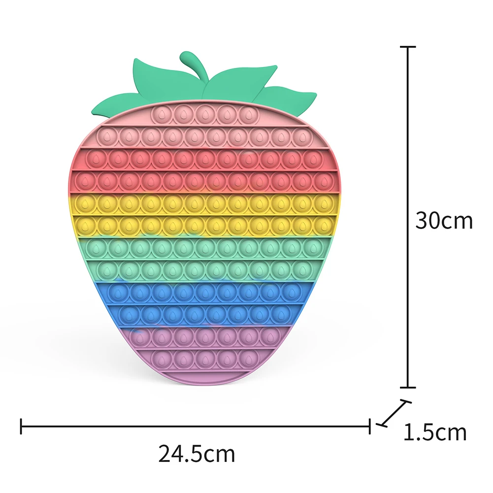 

Silicone Rainbow Push Bubble Sensory Toy Anti-stress Relaxing Toy Autism Toys Stress Relieve Educational for Adults Kids