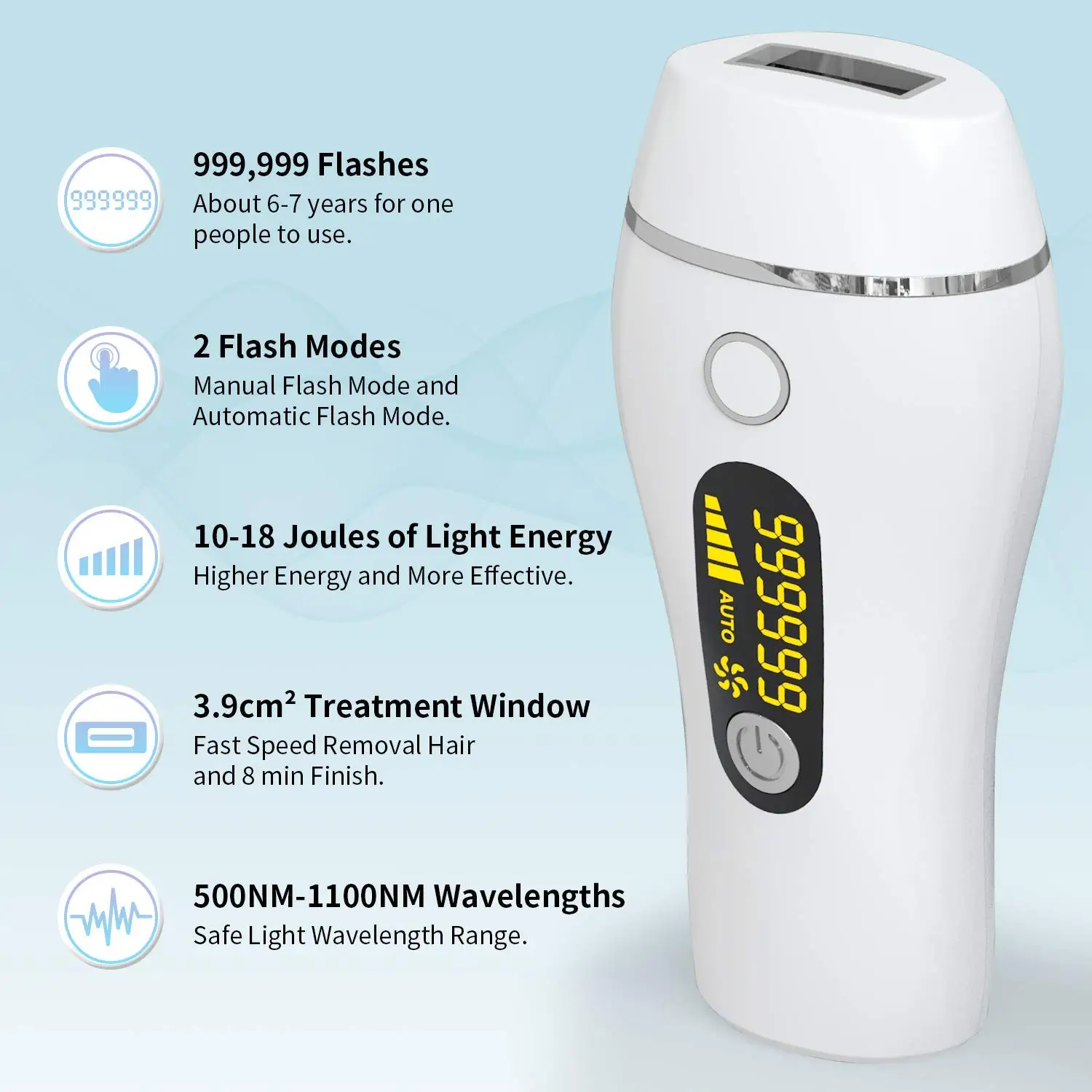 

Hair Removal Laser IPL Epilator Electric Professional 999999 Flash Permanent Painless Hair Remover Machine Electric Depilador