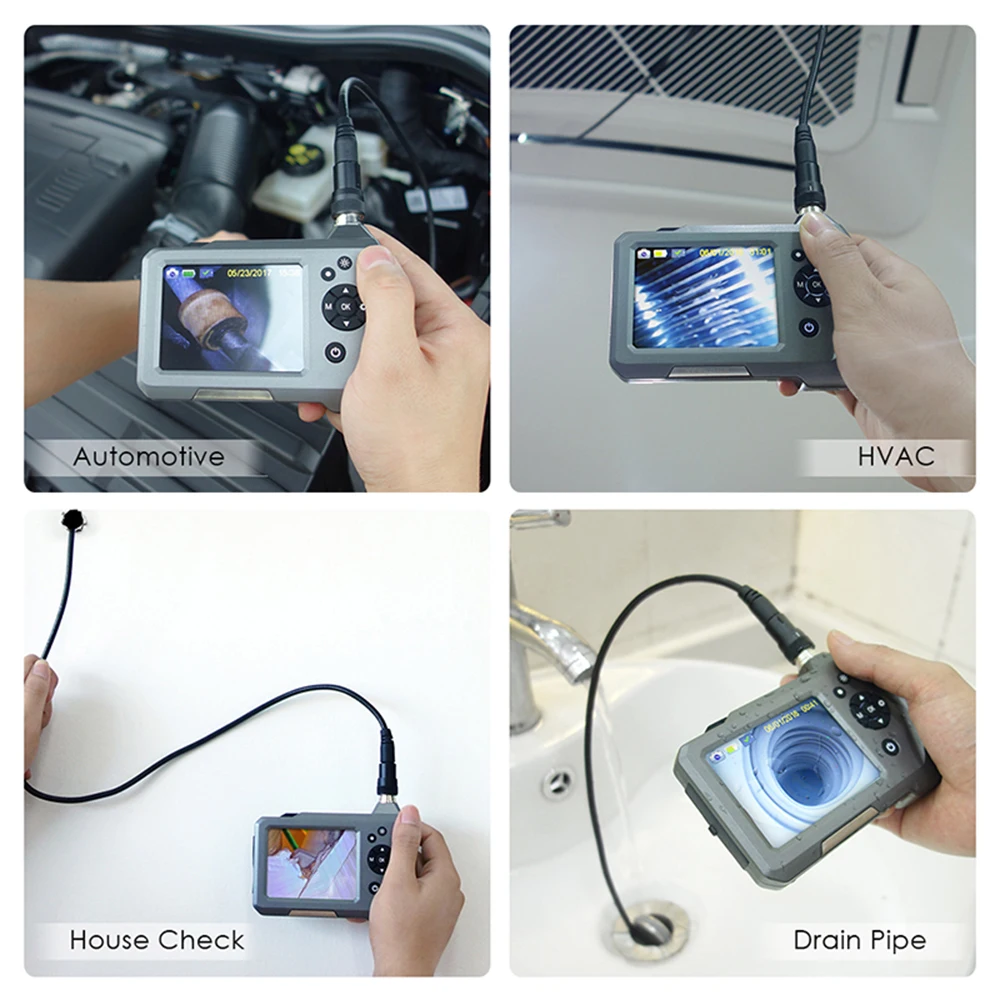 

Industrial Endoscope Borescope Micro Inspection Camera Digital Endoscope HD 3.5inch Borescope Camera with Rechargeable 2600mAh