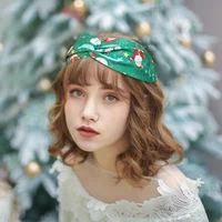 christmas headband new cross top knot hairband elastic headband ladies girl decoration face wash headwear hair accessories