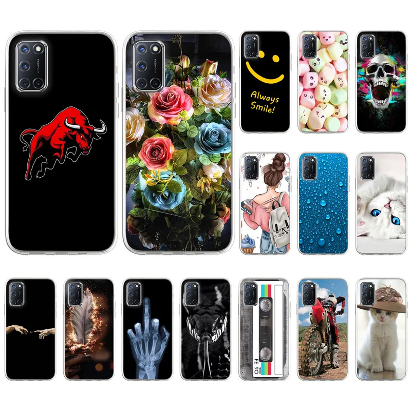 

Case For OPPO A52 A72 A92 Case Silicone Soft Phone Back Cover On For OPPO A 52 A 72 A 92 6.5 inch Shockproof coque Phone Bumper
