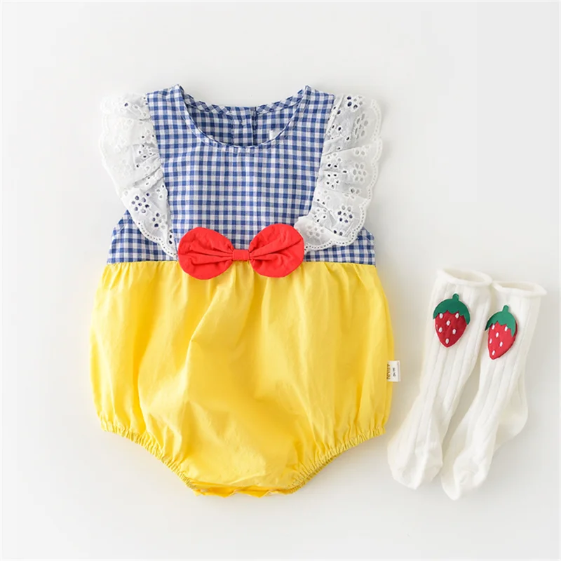 

Комбинезон для новорожденных, без рукавов, с бантом и задницей, 2021