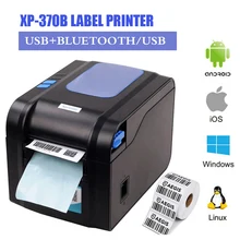 XP Label Barcode Printer Thermal Receipt or Label Printer 20mm to 80mm Thermal Barcode Sticker Printer 370B 365B Bluetooth USB