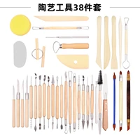 38pcs wooden pottery tools set for clay sculpting modeling clay tools kit double sided sturdy carving tool kit for beginner