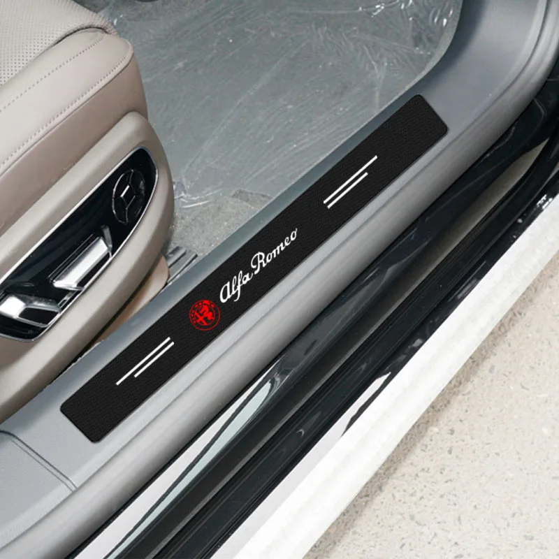 Защитная пленка на порог автомобиля 4 шт. наклейка против шагов для Audis Sline A3 A4 B8 8P B6