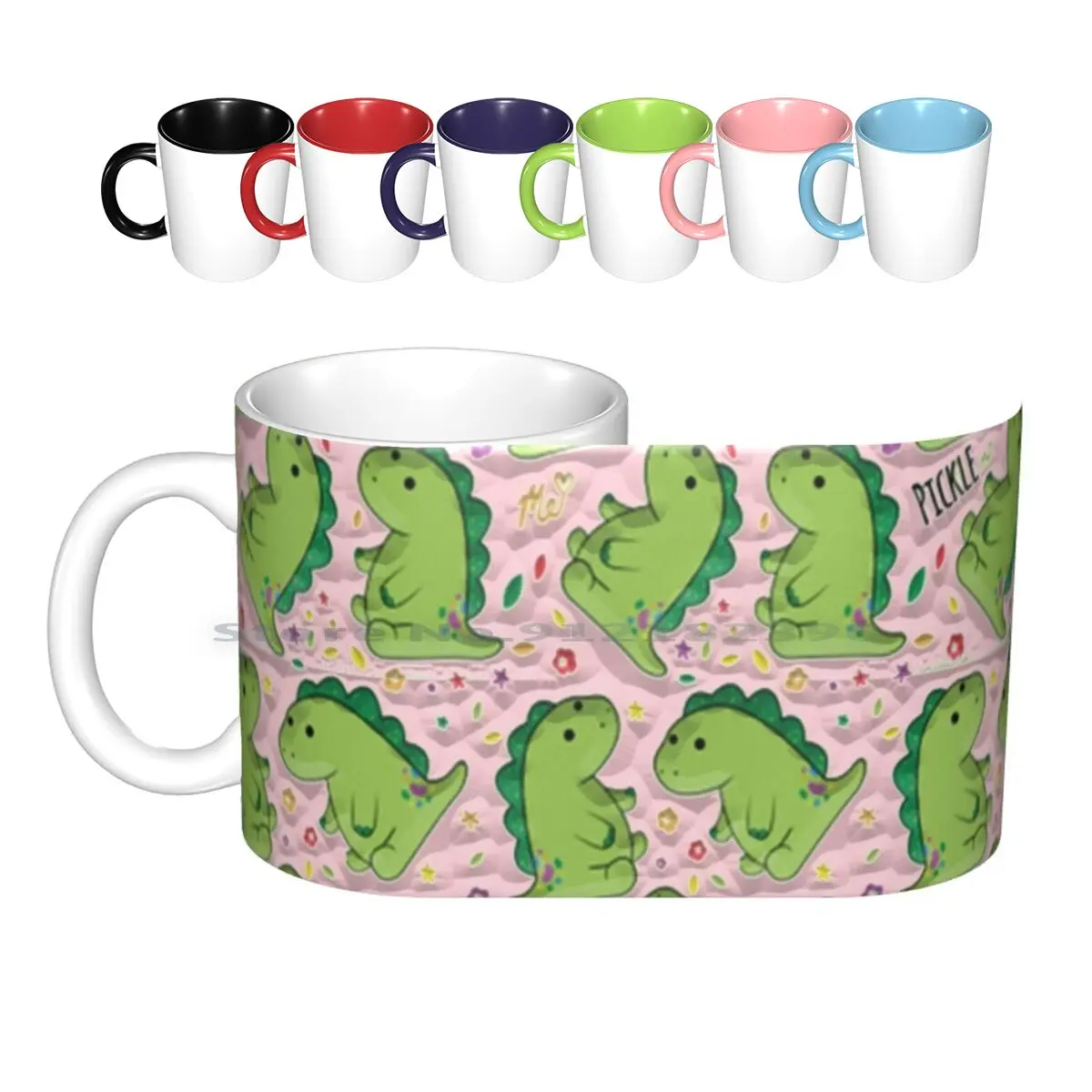 

Moriah Elizabeth Pickle The Dinosaur Ceramic Mugs Coffee Cups Milk Tea Mug Moriah Elizabeth Pickle The Dinosaur Cute Pink
