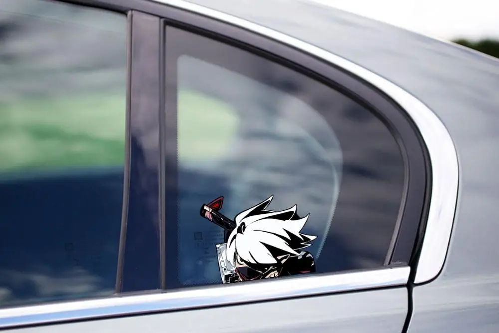 

Three Ratels FC240 Funny 3D NINJA PEEKING FROM DISGAEA Peeking Sticker Anime JDM Stickers For DIY Sticker On Suitcase Luggage