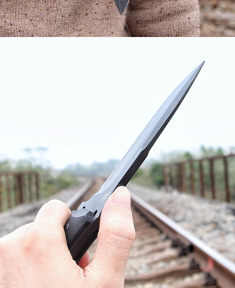 LENGREN открытый D2steel прямое лезвие G10Handle инструмент для выживания в природе тактические ножи для охоты североамериканский охотничий нож