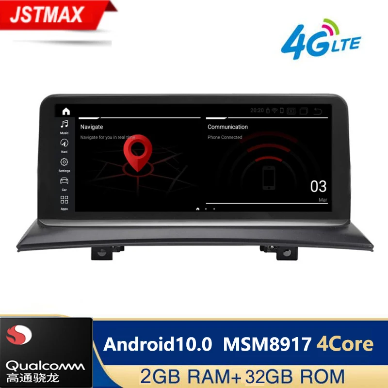 

Автомобильный мультимедийный плеер, Android 10,0, 4 ядра, 2 ГБ + 32 ГБ, gps-навигация для BMW X3 E83 2004-2010, оригинальный, без экрана, 4G LTE