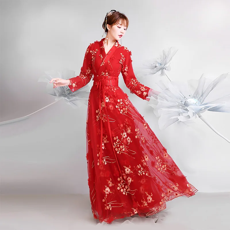 Восточное платье Hanfu Женский Китайский традиционный костюм Классическая