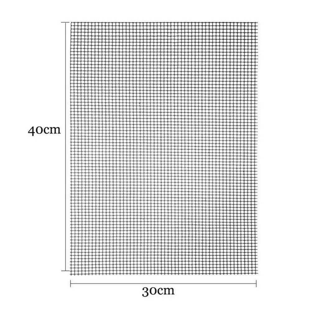 

40 * 30CM BBQ Grid Mat Glass Fiber Baking Mat Non-stick Heat-resistant Grill Grid Mat Pizza Barbecue Mat Kitchen Tools