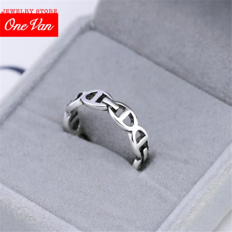 

2020 new Style Copper Pig nose C shape design pig nose Adjustable ring retro chain opening Women Copper ring