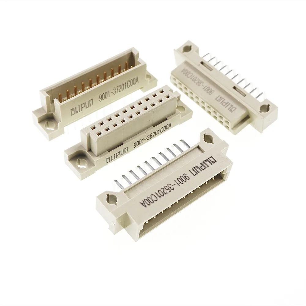 5Pcs DIN 41612 Connector 2 Rows 20 Pin Din Plug Header Male Pins Right Angle Through Hole 2x10 20Pin Pitch 2.54mm DIP | Обустройство