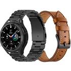 Ремешок металлический для Samsung Galaxy Watch 4 4440 мм, браслет из натуральной кожи для смарт-часов Galaxy Watch 4 Classic 4246 мм