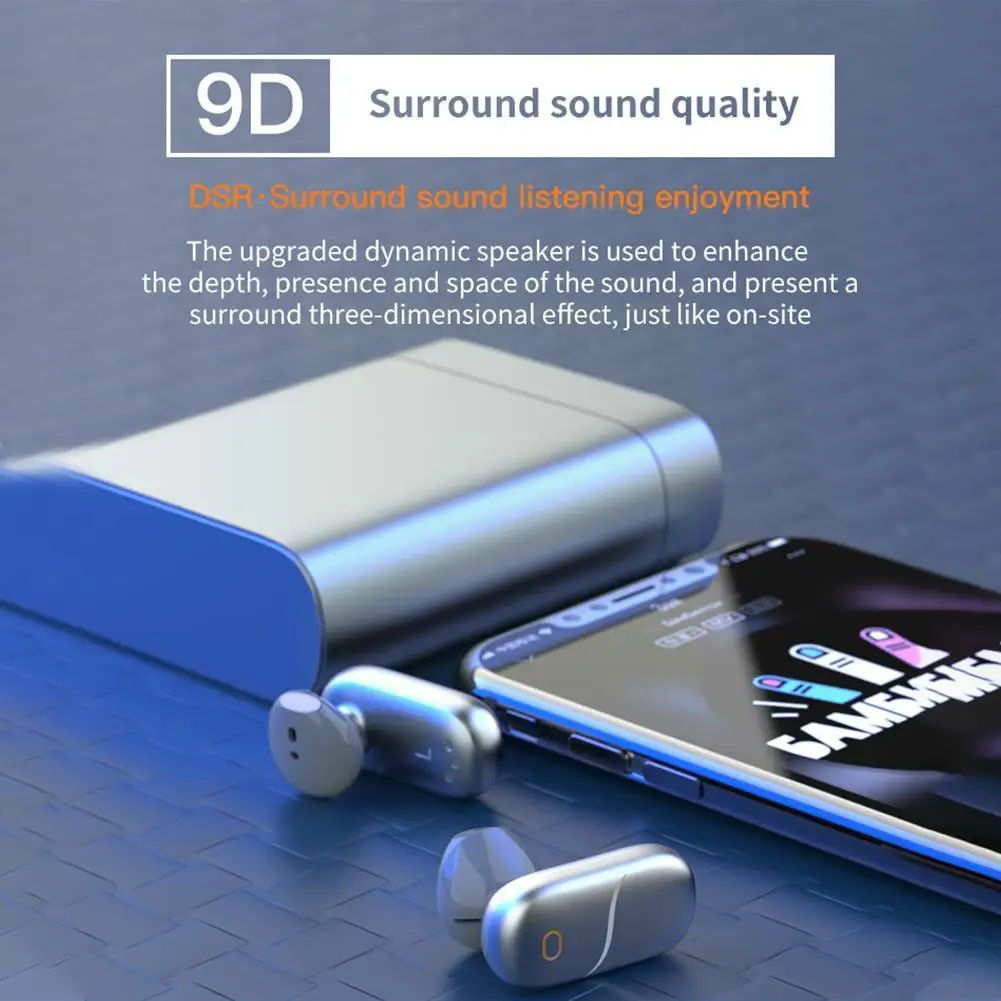 

Tws Wireless Bluetooth Loda 5.0 Earphone 5000mah Charging Lifting In-Ear And Sports Box Wireless Noise 9d Reduction Waterpr A3K7