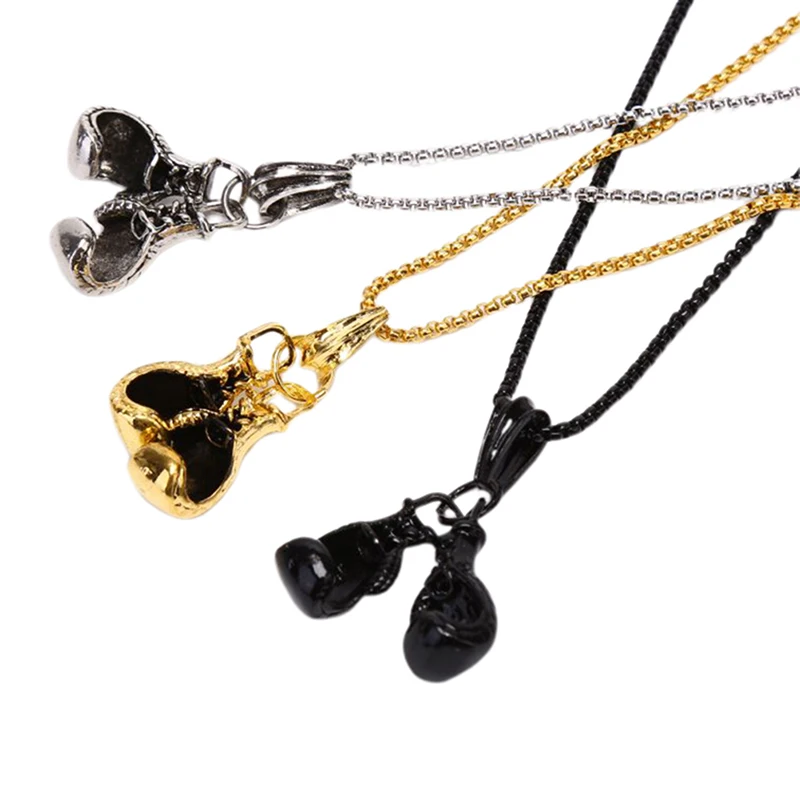 Hot New Fashion Mini Alloy Boxing Glove Necklace Fitness Unisex Jewelry Cool Charm Pendant For Men Boys Gift Choker | Украшения и