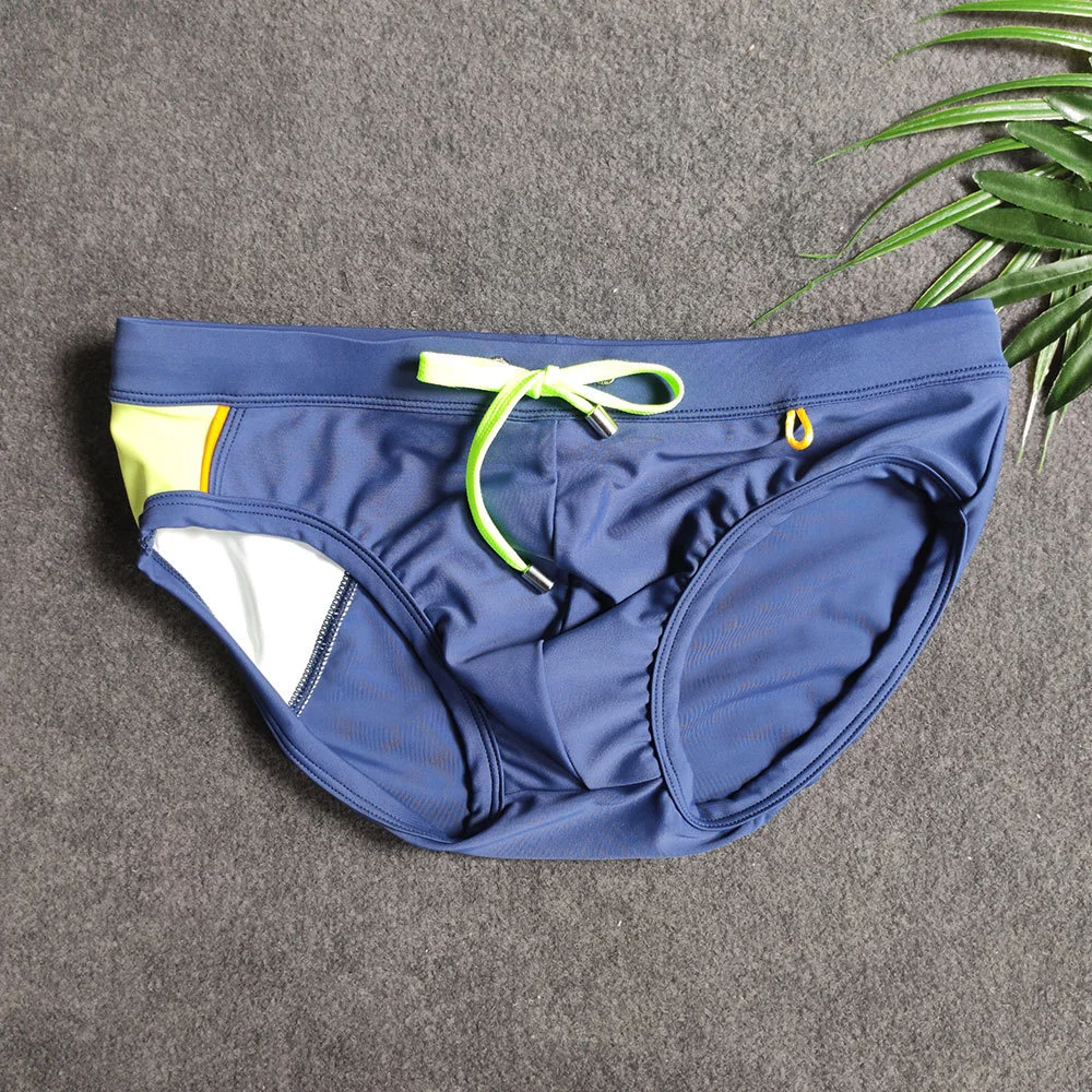 

Brand bikini triangle belt cup u highlights men's swimming trunks