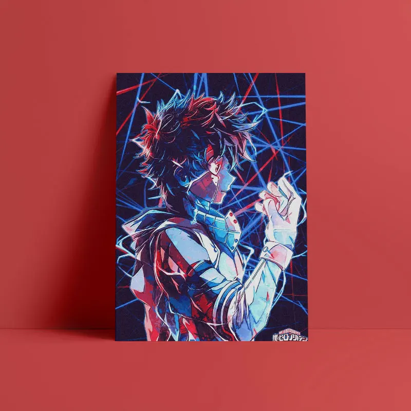 

Modern Anime Character Deku Art Poster Cartoon Comic My Hero Academy Interior Design Canvas Painting Home Decor Childrens Room