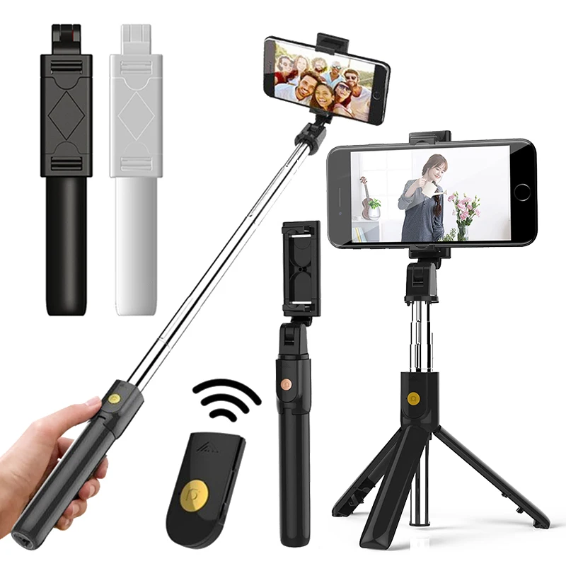 

Cross-Border Bluetooth Selfie Stick with Tripod Detachable Remote Control Portable Selfie Stick Stabilizer for Android ios