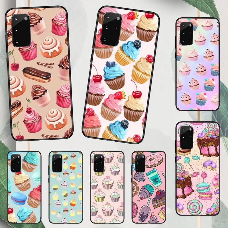 

Kawaii cupcake Cake dessert Phone Case For Samsung galaxy A S note 10 12 20 32 40 50 51 52 70 71 72 21 fe s ultra plus