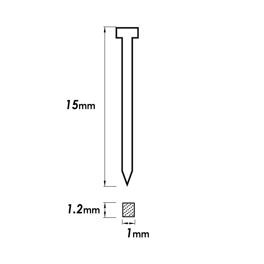 1000 шт. Т образные гвозди 15 мм для электрического степлера гвоздезабивной гвоздь
