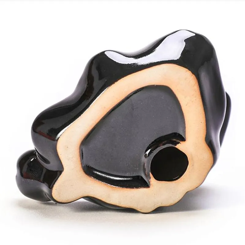 Маленькая черная курильница с обратным потоком керамическая держатель для