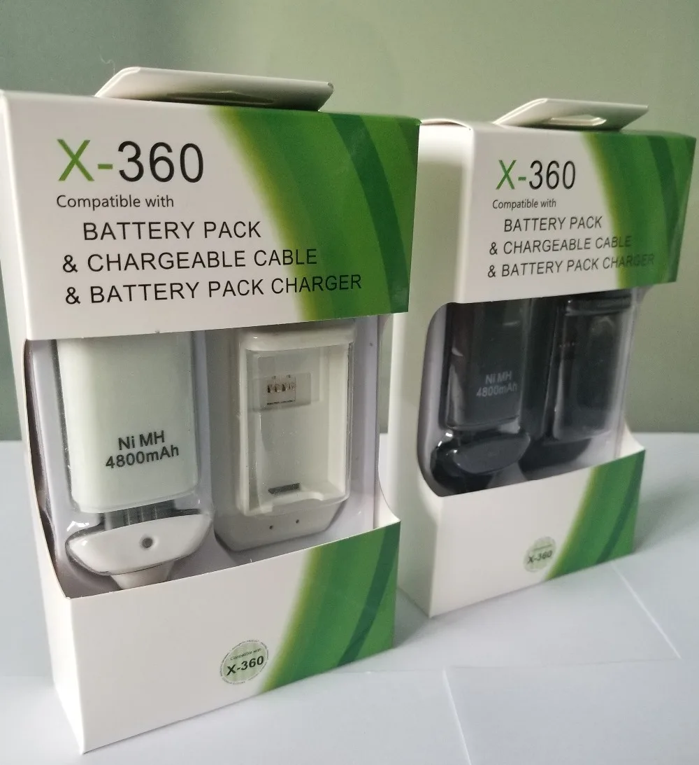 3 в 1 комплект для зарядки Xbox 360 контроллер аккумулятор 4800 мАч шт. перезаряжаемый + зарядный кабель док станция