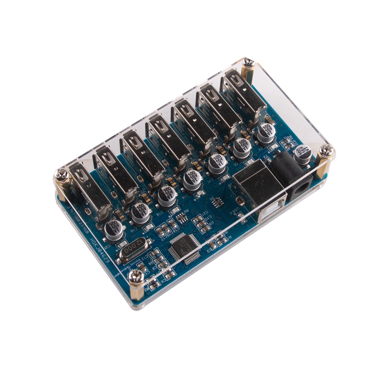 USB HUB Splitter 1 to 7-Port Module with 5V Power Supply USB2.0 Expansion | Docking Stations &amp Hubs