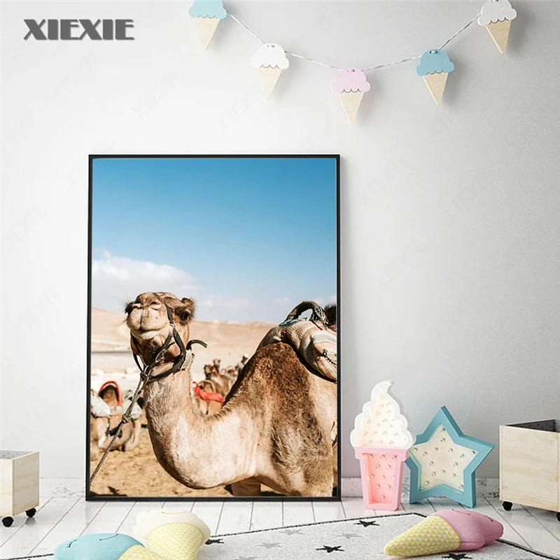 Настенное украшение пустыня верблюд искусство и принты Картина на холсте