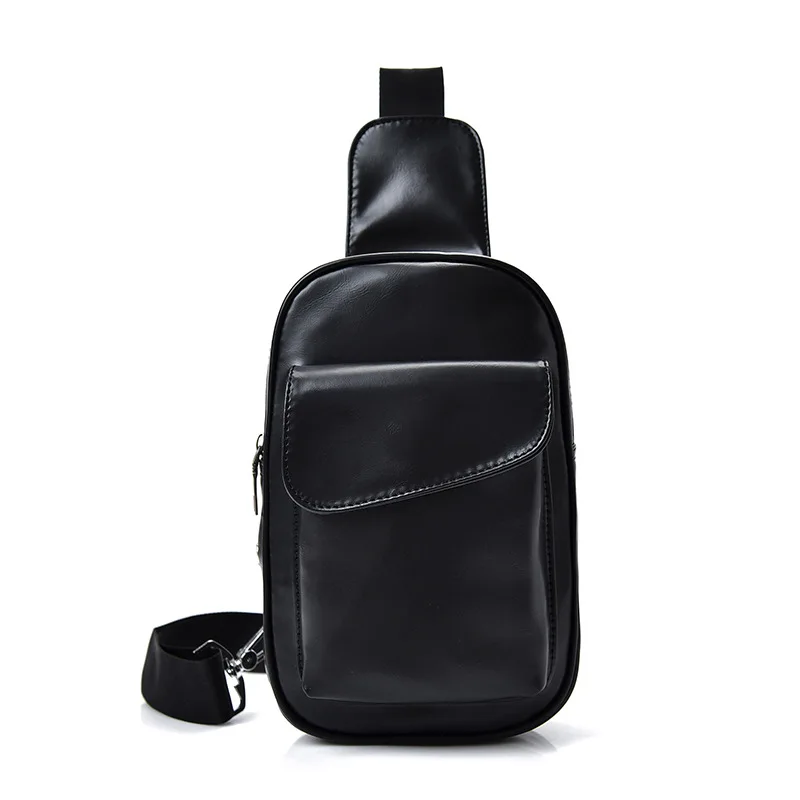 

Fashion New Style Creative Shoulder Bag Men Chest Pack Retro Over-the-shoulder Bag Pu Waterproof Sports Bag