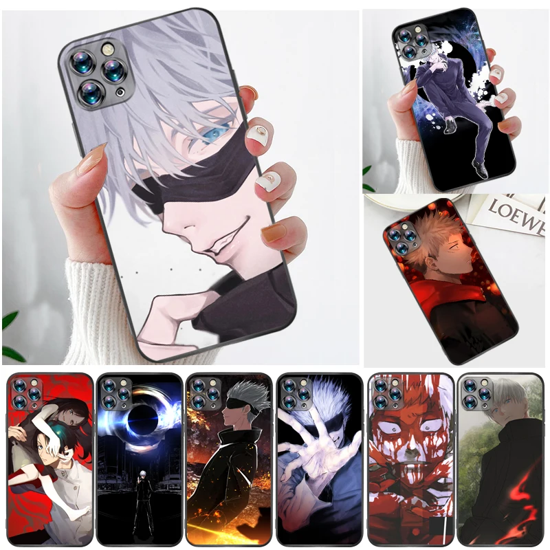 

Jujutsu Kaisen Fushiguro Megumi Sukuna Satoru Gojo Yuji Itadori Phone Case For iPhone 11 11Pro MAX Soft TPU Cases Carcasa Funda
