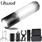 Светодиодный фонарик XM-L T6  SMD 2835, перезаряжаемый от Usb аккумулятор 18050, фонарь с 6 режимами освещения, водяной фонарь из алюминия для кемпинга, 20 Вт, черный