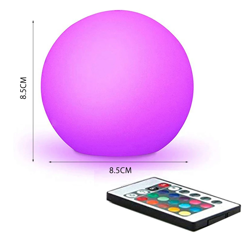 

Solar Power LED Ball Lamp Color Changing Steady RGB Light Rechargeable Pool Garden Decor Light Piscina Luces Solares
