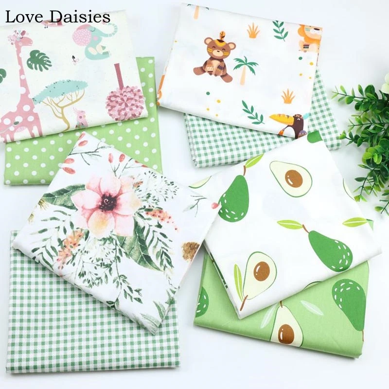 Саржевая ткань из 100% хлопка с мультяшными лесными индийскими животными большие