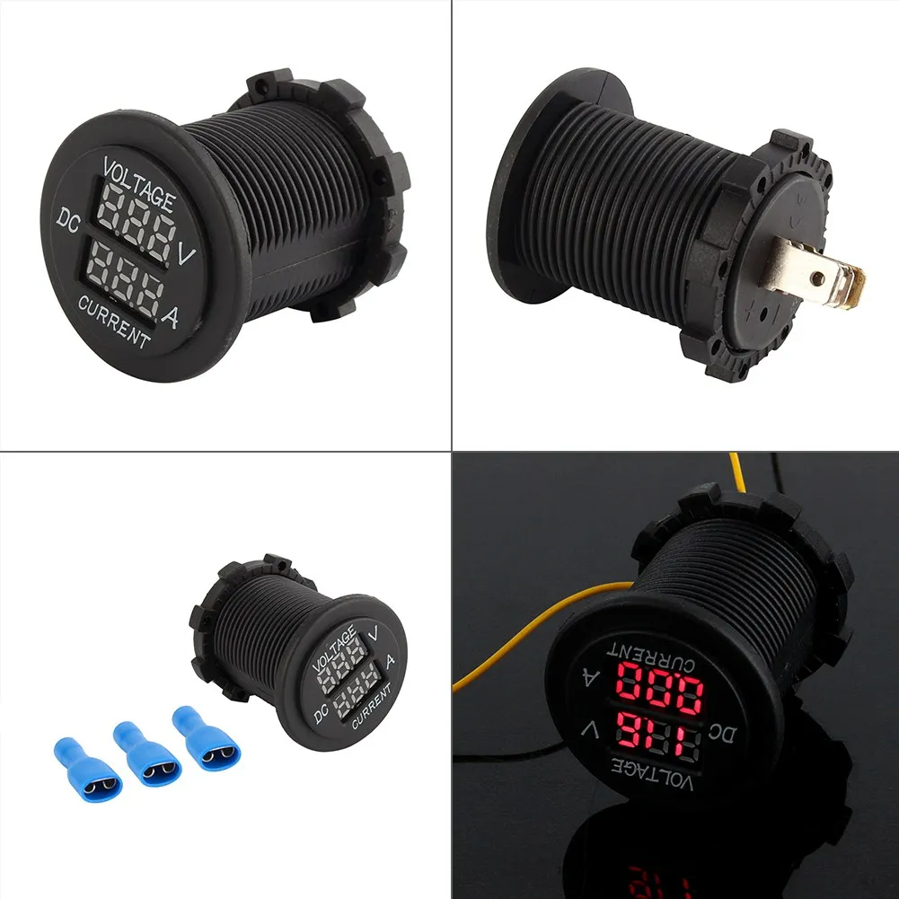 Автомобиль Мотоцикл DC 12-24 в двухслойный дисплей красный светодиодный цифровой