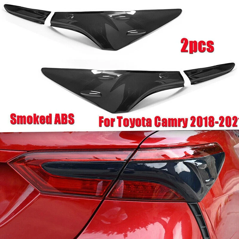 

4Pcs for Toyota Camry 2018-2020 2021 Smoked Black ABS Rear Tail Light Lamp Trim Covers