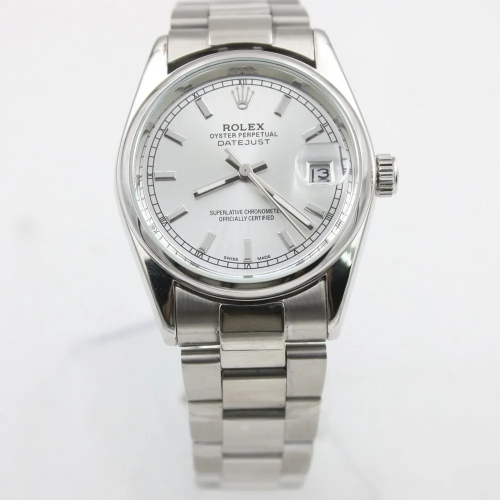 

silvery U1 luxury men wristwatch 36mm automatic mechanical watch No battery sweeping movement Date JUST Rolexable