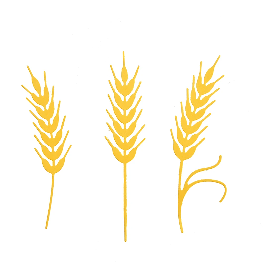 HOOMIN высечки формы трафареты тиснение 3 шт Пшеничная солома завод металла резки