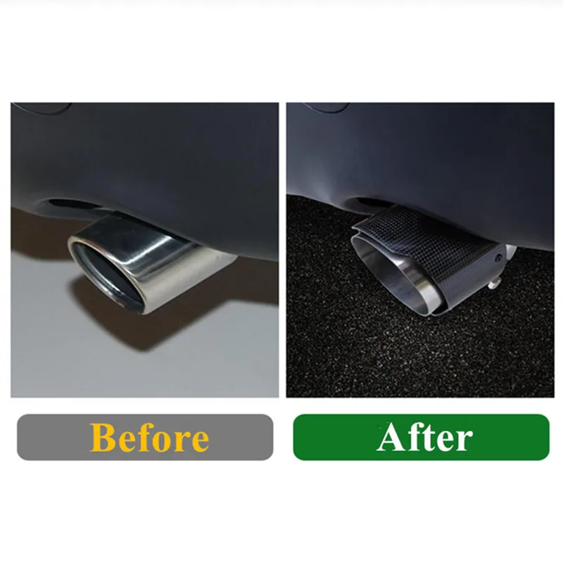 1 шт.: короткие выхлопные трубы из углеродного волокна для выхлопных труб