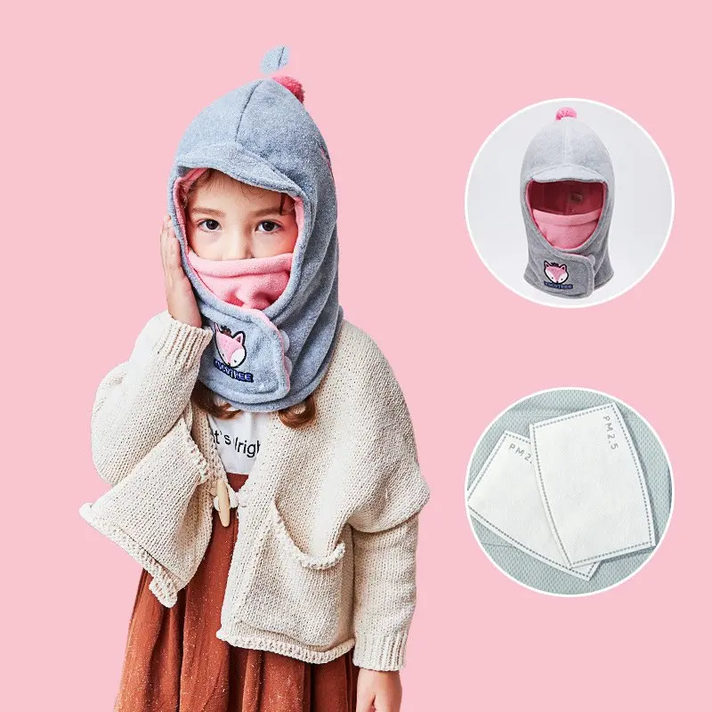 Детская теплая полумаска для лица на шею зимняя спортивная маска Ветрозащитная