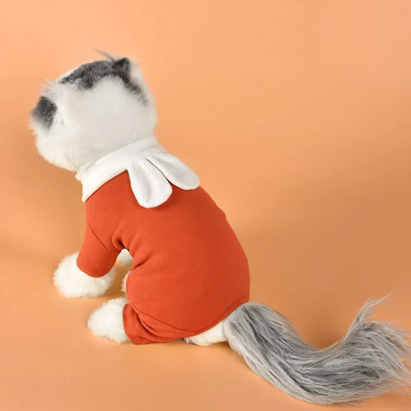 

Autumn and Winter New Cute Rabbit Pet Puppy Clothes Dog Cat Warm Four-legged Clothes Jumpsuit for Dogs Dog Costumes