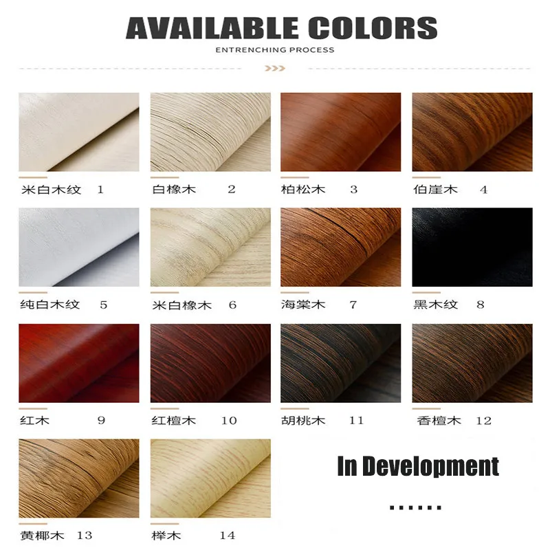 

White Oak Wood Grain Wallpaper On The Door Home Renovation Decor Sticker Waterproof Fireprevention Kitchen Bathroom Wall Sticker