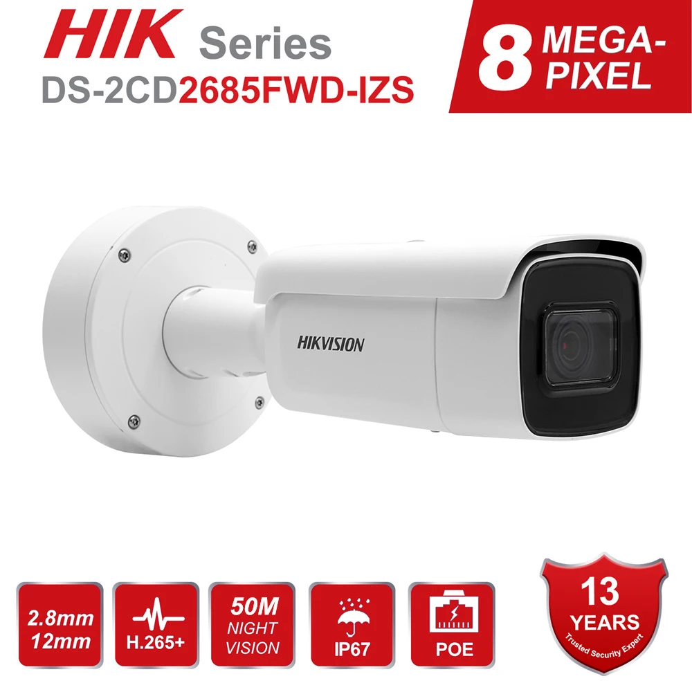 IP камера видеонаблюдения Hikvision 8 Мп 2 12 мм|Камеры видеонаблюдения| |