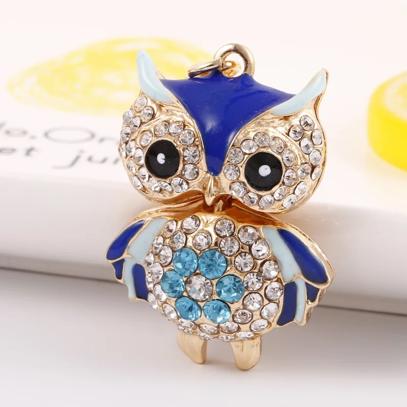 Новые модные ювелирные изделия брелок животное сова стразы женский подарок